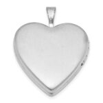 Sterling Silver Rhodium-plated MY ANGEL Angel Wings 20mm Heart Locket - Image 3