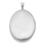 Sterling Silver Rhodium-plated Polished Filigree 26mm Oval Locket - Image 3