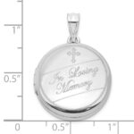 Sterling Silver RH-plated IN LOVING MEMORY 20mm Ash Holder Locket - Image 6