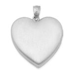 Sterling Silver Rhodium-plated & Diamond 24mm D/C Heart Locket - Image 3
