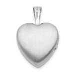 Sterling Silver Rhodium-plated & Diamond Daughter 12mm Heart Locket - Image 3