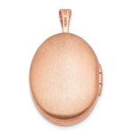 Sterling Silver Rose Gold-plated 20mm Polished Oval Locket - Image 3
