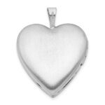 Sterling Silver Rhod-pltd 20mm FOREVER IN MY HEART Heart Locket - Image 3