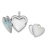 Sterling Silver Rhodium-plated 24mm In Memory Ash Holder Heart Locket - Image 4