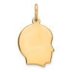 Sterling Silver GP Engraveable Boy Polished Disc Charm