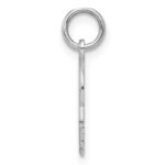 Sterl Silver Rh-plt Engraveable Boy Polished Front/Satin Back Disc Charm - Image 2