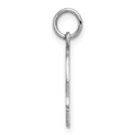 Sterl Silver Rh-plt Engraveable Boy Polished Front/Satin Back Disc Charm - Image 2