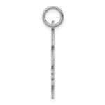 Sterl Silver Rh-plt Engraveable Girl Polished Front/Satin Back Disc Charm - Image 2