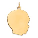 Sterling Silver GP Engraveable Boy Polished Disc Charm