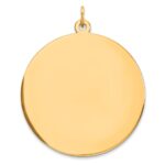 Sterling Silver GP Engraveable Round Polished Disc Charm
