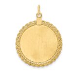 Sterling Silver GP Engraveable Round with Rope Polished Disc - Image 3