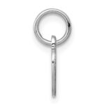 Sterling Silver Rh-plt Engraveable Heart Polished Front/Back Disc Charm - Image 2