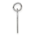 Sterling Silver Rhod-plated Eng. Heart Polish Front/Satin Back Disc Charm - Image 2