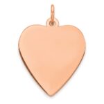 Sterling Silver RG Plated Engraveable Heart Polished Front/Satin Back Disc