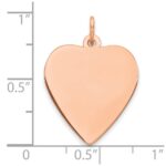 Sterling Silver RG Plated Engraveable Heart Polished Front/Satin Back Disc - Image 2