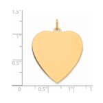 Sterling Silver GP Engraveable Heart Polished Disc Charm - Image 3