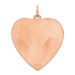 Sterling Silver RG Plated Engraveable Heart Polished Front/Satin Back Disc - Image 2