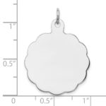 Sterling Silver Rh-plt Engraveable Polished Front/Satin Back Disc Charm - Image 4