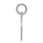 SS Rh-plt Engraveable Round Polished Front/Satin Back Disc Charm - Image 2