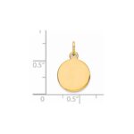 Sterling Silver GP Engraveable Round Polished Disc Charm - Image 4