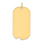 Sterling Silver GP Engraveable Dog Tag Polished Disc Charm