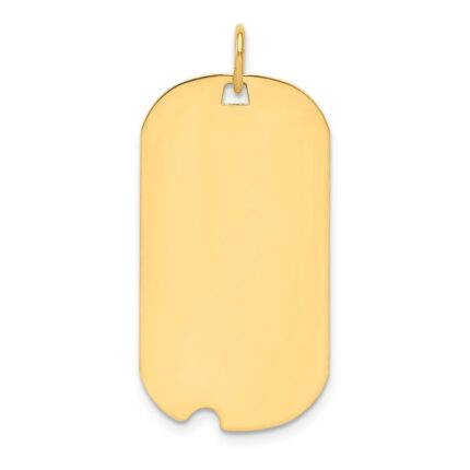 Sterling Silver GP Engraveable Dog Tag Polished Disc Charm