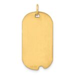 Sterling Silver GP Engraveable Dog Tag Polished Disc Charm - Image 5
