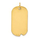 Sterling Silver GP Engraveable Dog Tag Polished Disc Charm - Image 5