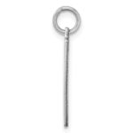 Sterling Silver Rhod-plate Eng. Rect. Polish Front & Back Disc Charm - Image 2