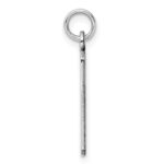 Sterling Silver Rhod-plate Eng. Rect. Polish Front/Satin Back Disc Charm - Image 2