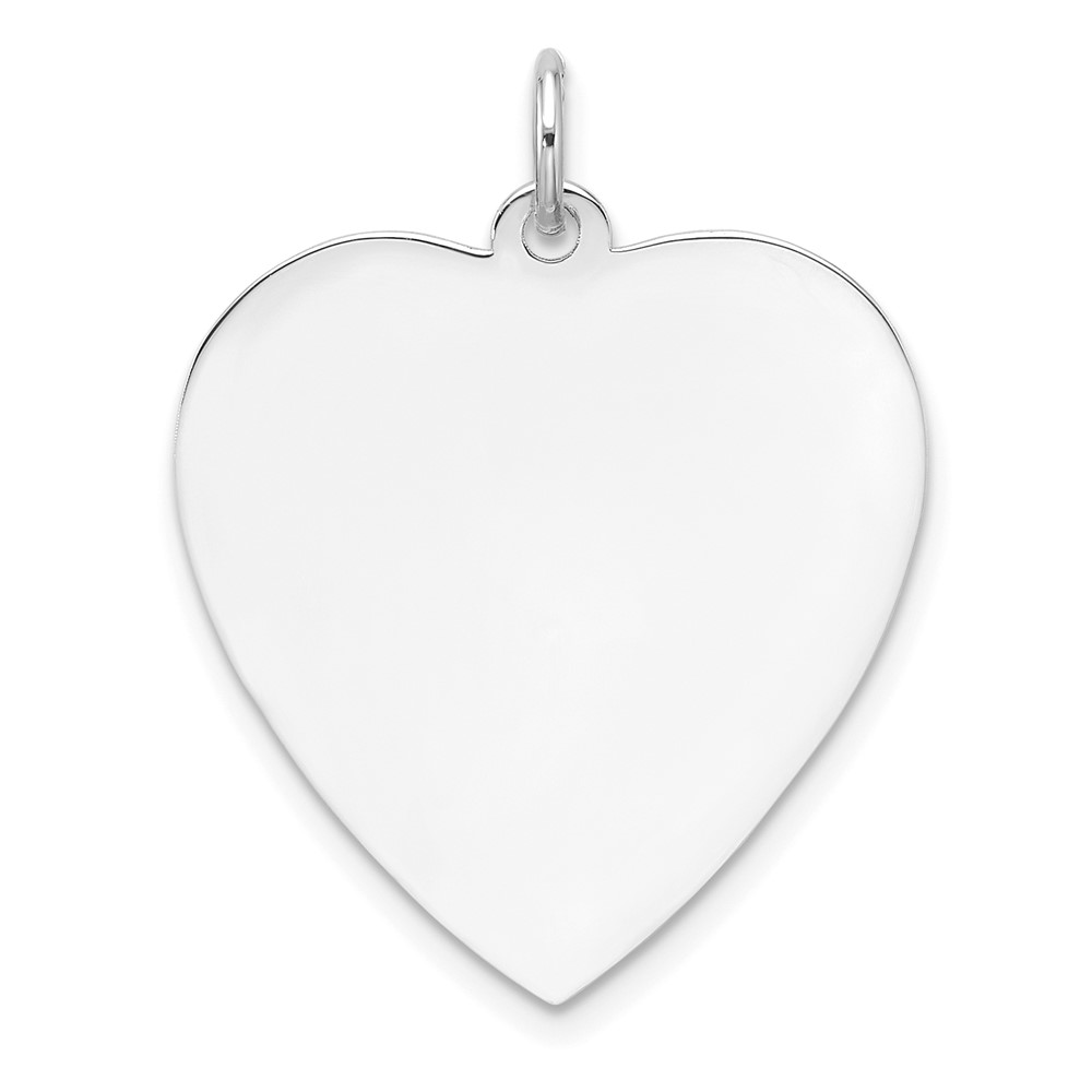 QM548P.jpg Sterling Silver Rh-plt Engraveable Heart Polished Front/Back Disc Charm - Image 1