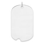 Sterling Silver Rhodium-plated Engraveable Dog Tag Disc Charm