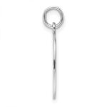 Sterl Silver Rh-plt Engraveable Oval Polished Front/Satin Back Disc Charm - Image 2