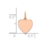 Sterling Silver RG Plated Engraveable Heart Polished Front/Satin Back Disc - Image 3