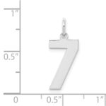 Sterling Silver/Rhodium-plated Polished Number 7 Charm - Image 3