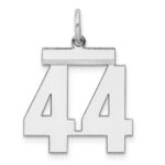 Sterling/Silver Rhodium-plated Polished Number 44 Charm