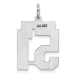 Sterling/Silver Rhodium-plated Polished Number 51 Charm - Image 4