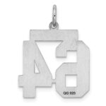 Sterling/Silver Rhodium-plated Polished Number 64 Charm - Image 4