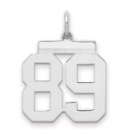 Sterling/Silver Rhodium-plated Polished Number 89 Charm