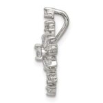 Sterling Silver Rhodium-plated CZ Snowflake Slide - Image 2