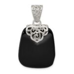 Sterling Silver Black Onyx Pendant