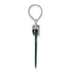 Sterling Silver Rhodium-plated Round Abalone Pendant - Image 2