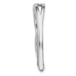 Sterling Silver Rhodium-plated Polished Open Heart Slide - Image 2