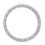 Sterling Silver Rhodium-platedCZ Chain Slide Pendant