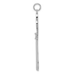Sterling Silver Rhodium-plated Key Pendant - Image 2