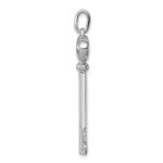 Sterling Silver Rhodium-plated Key Pendant - Image 2