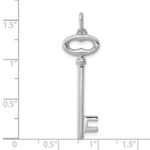 Sterling Silver Rhodium-plated Key Pendant - Image 3