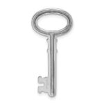 Sterling Silver Rhodium-plated Key Pendant - Image 4