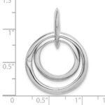 Sterling Silver Rhodium-plated Diamond accent Multi Circular Pendant - Image 3