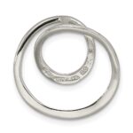 Sterling Silver Polished Circle Chain Slide - Image 4